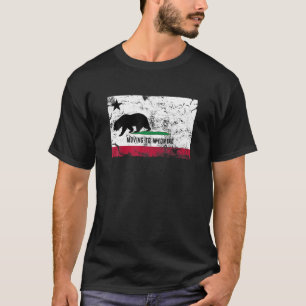 Californië-Beer verhuist naar Wyoming Funny Walkin T-shirt