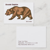 Californië-Beer Visitekaartje (Voorkant / Achterkant)