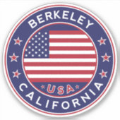 Californië, Berkeley Sticker (Voorkant)