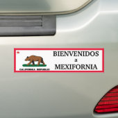 Californië: Bienvenidos a Mexicifornia Bumpersticker (Op auto)