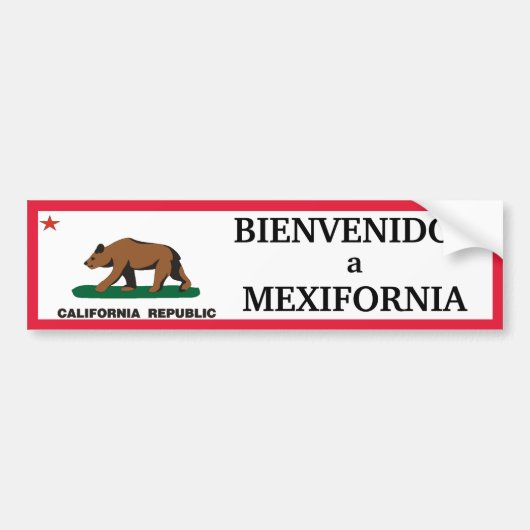 Californië: Bienvenidos a Mexicifornia Bumpersticker (Voorkant)