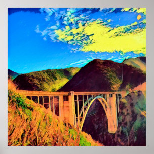 Californië - BIXBY CREEK - Bridge Poster