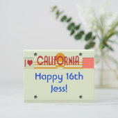 Californië Borden Briefkaart (Staand voorkant)