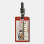  Californië Bound Clipper Ship Bagagelabel (Voorkant verticaal)