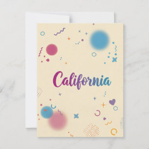 Californië Briefkaart – Trendy tekst