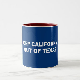 Californië buiten Texas houden Tweekleurige Koffiemok