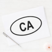 Californië "CA" Ovale Sticker (Envelop)