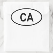 Californië "CA" Ovale Sticker (Tas)