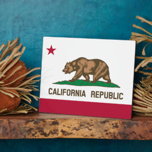Californië Cali Republiek Beer Vlag, Amerikaanse S Fotoplaat