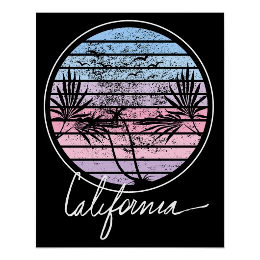 Californië: Cali-vlaggen: sociaal-noordelijk deel Perfect Poster (Voorkant)