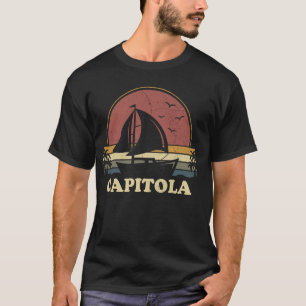 Californië Capitola Zeilboot Boati T-shirt
