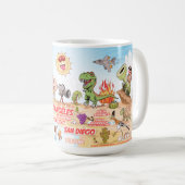 Californie Cartoon Paradise Mug (Devant droit)