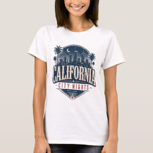 Californië City Nights Vintage Grafische T-Shirt