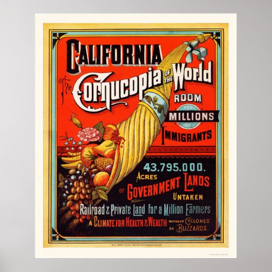 Californië - Cornucopia van de wereld Poster (Voorkant)