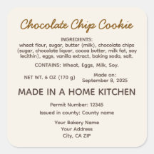 Californië Cottage Food Law Chocolate Chip Koekje