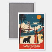 Californië: de Golden State Magnet Magneet (Voorkant / Achterkant)