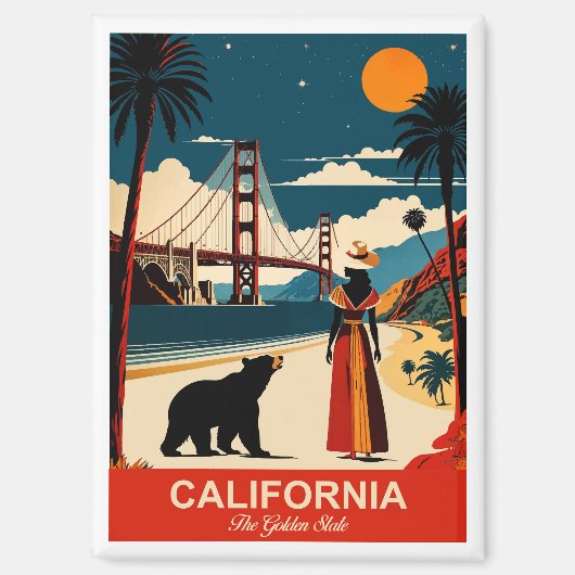 Californië: de Golden State Magnet Magneet (Voorkant)