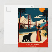 Californië: de Gouden Staat Briefkaart (Voorkant / Achterkant)