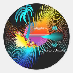Californië Dreamweaver Ronde Sticker