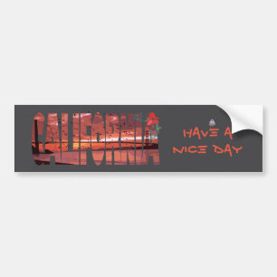 Californië - een fijne dag bumpersticker