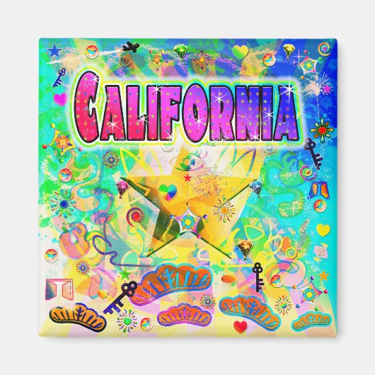 Californië Epochuurmagneet Magneet (Voorkant)