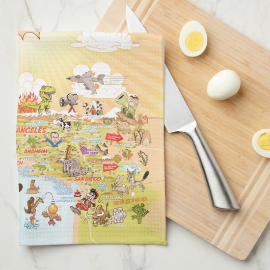 Californië-eternal-zomerhanddoek Theedoek (Quarter Fold)