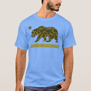 Californië Flag Camo LA Cali Beer Star Ca T-shirt