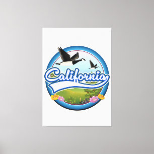 Californië Ganzen vakantielogo Canvas Afdruk