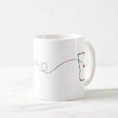 Californie - Géorgie - Heart2Heart Coffee Mug (Devant droit)