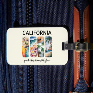 Californië - Goede vibes & kustgloed Bagagelabel