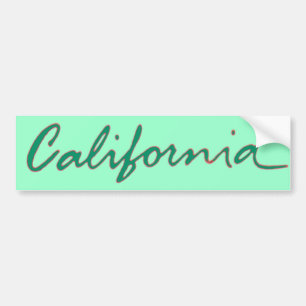 Californië groen thema schrijven bumpersticker