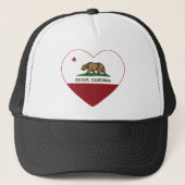 californië heeft een groot hart trucker pet (Voorkant)