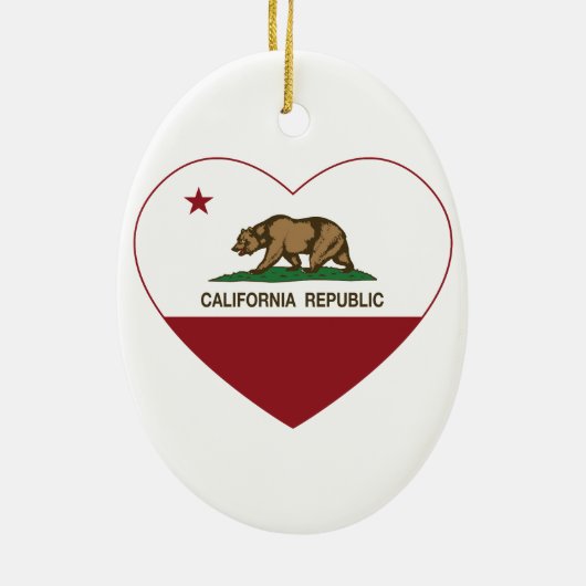 californië heeft een touwtjesbrood keramisch ornament (Achterkant)