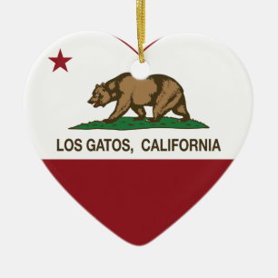 californië heeft het franse dagboek los gatos keramisch ornament