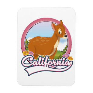 Californië Herten vakantie logo Magneet