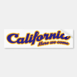 Californië - Hier komen we Bumpersticker
