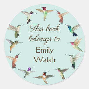 Californië Hummingbirds Boek Bord Ronde Sticker