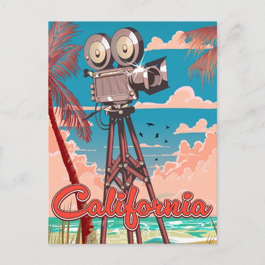 Californië in de bioscoop briefkaart (Voorkant)