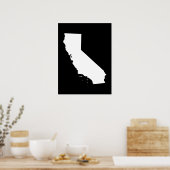 Californië in het wit en zwart poster (Keuken)