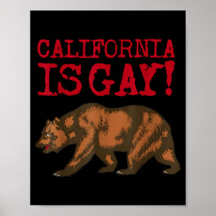 Californië is grappig homo beren citaat lgbt manne poster