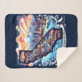 Californië Kaart Vector Kunst Sherpa Deken (Voorkant (horizontaal))