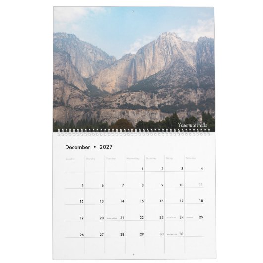 Californië Kalender (Dec 2027)