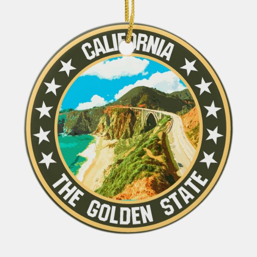 Californië Keramisch Ornament (Voorkant)