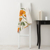 Californië klaprozen en motten op off white 2 sherpa deken (In situ)