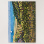 Californië-kustlandschap en zeilboot Puzzle Legpuzzel (Verticaal)