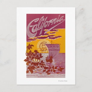Californië Land of Promise Poster Briefkaart