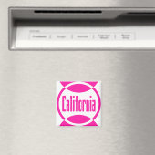 Californie - Logo rose Conception #1 Magnet (In Situ (Lave-vaisselle))