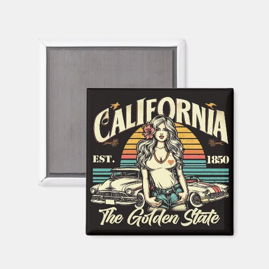Californië Meisje Magneet (Voorkant / Achterkant)