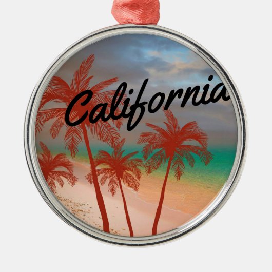 Californië Metalen Ornament (Voorkant)
