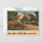 Californië, Mission San Juan Capistrano Briefkaart (Voorkant / Achterkant)